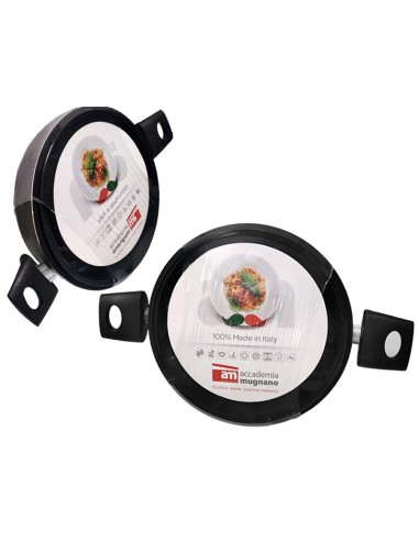 VULCANO CASSERUOLA 26CM 2MANICI COPERCHIO VETRO