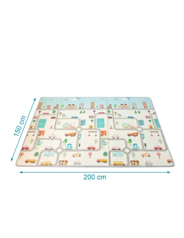 Tappeto Pieghevole Reversibile Kiokids 200x150 cm Veicoli | shopincasa.it