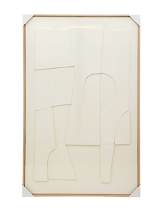 QUADRO TELA 205662 YELENA 116X75CM BIANCO