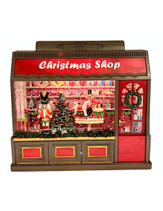 XMAS SHOP CON LED+MUSICA 23,8X7,9X21CM