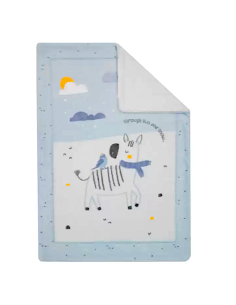 Coperta letto zebra azzurro 110x140 cm | shopincasa.it