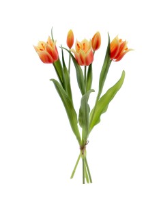 MAZZO 2753-15 3 TULIPANI ARANCIO CON BOCCIOLI