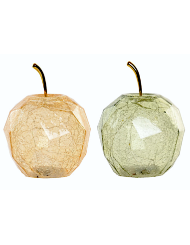 Decorazioni Luminose Cristallo Mela 12x12x17 cm Assortite | shopincasa.it