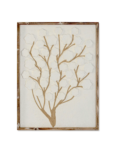 Quadro Albero in Cartapesta 60x80 cm Bianco | shopincasa.it