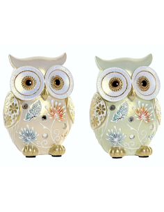 FIGURA GUFO FD222732 RESINA 7X5X10CM ASSORTITO