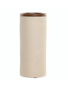 Vaso Home ESPRIT Legno di Mango e Cartapesta Marrone Beige | shopincasa.it