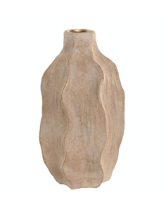 Vaso Onde Ceramica Beige 16x30 cm | shopincasa.it