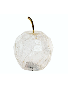 Figura Mela in Vetro Trasparente 12x17 cm con Luce | shopincasa.it