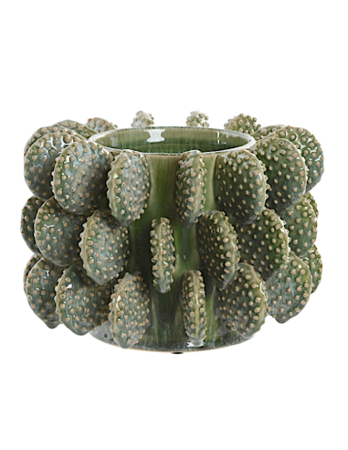 VASO JR222689 CACTUS VERDE 24X17CM CERAMICA