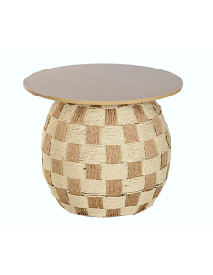 TAVOLINO MB223496 FIBRA/LEGNO 60X60X48CM NATURALE