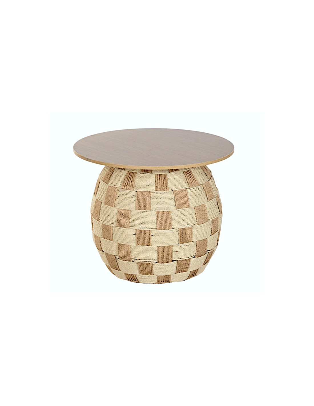 TAVOLINO MB223496 FIBRA/LEGNO 60X60X48CM NATURALE