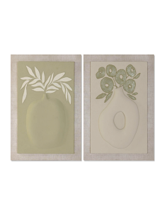 QUADRO TELA CU222454 VASO 3D 80X120CM ASSORTITO