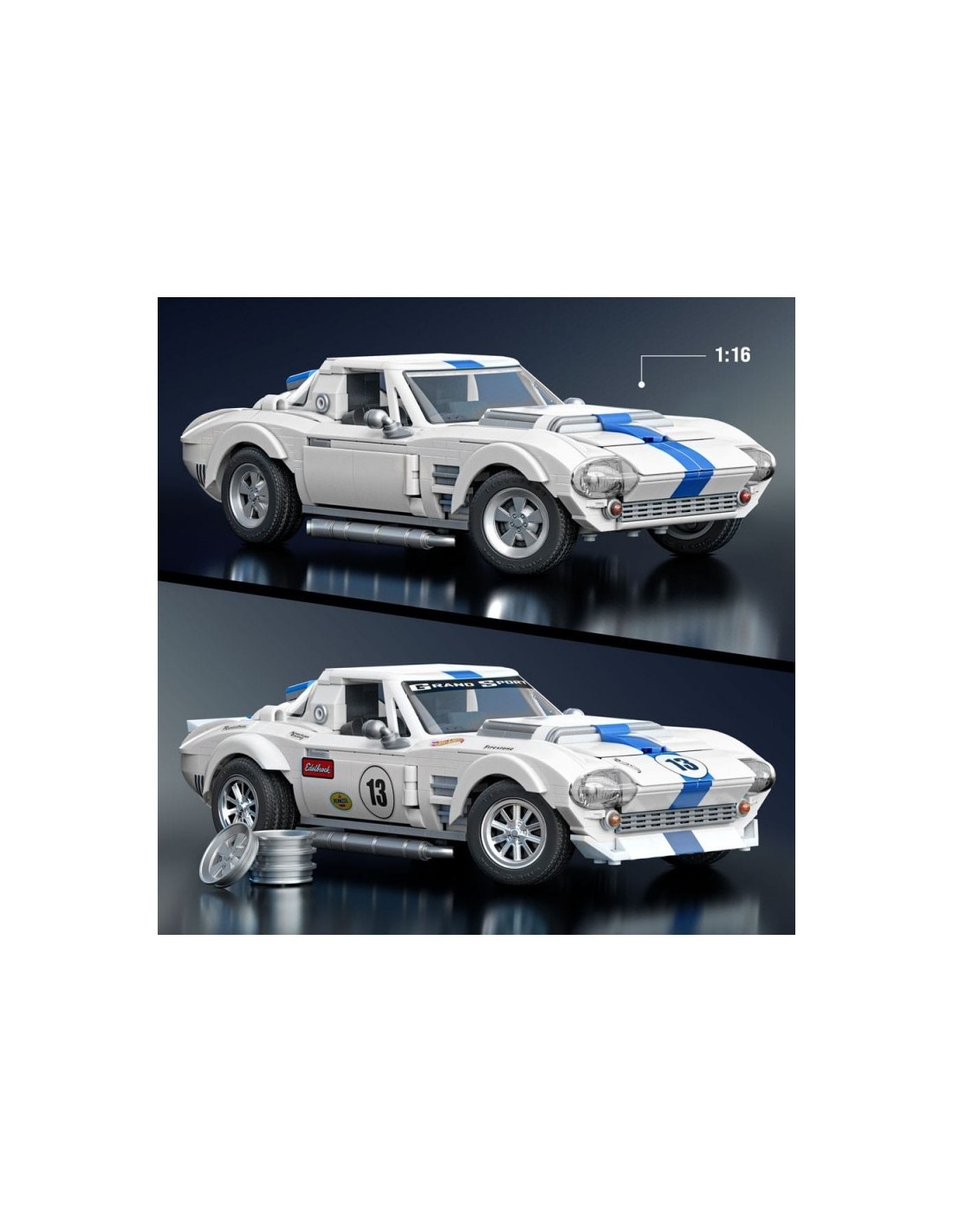 Hot Wheels Brick Shop Corvette Grand Sport 1:16 | shopincasa.it