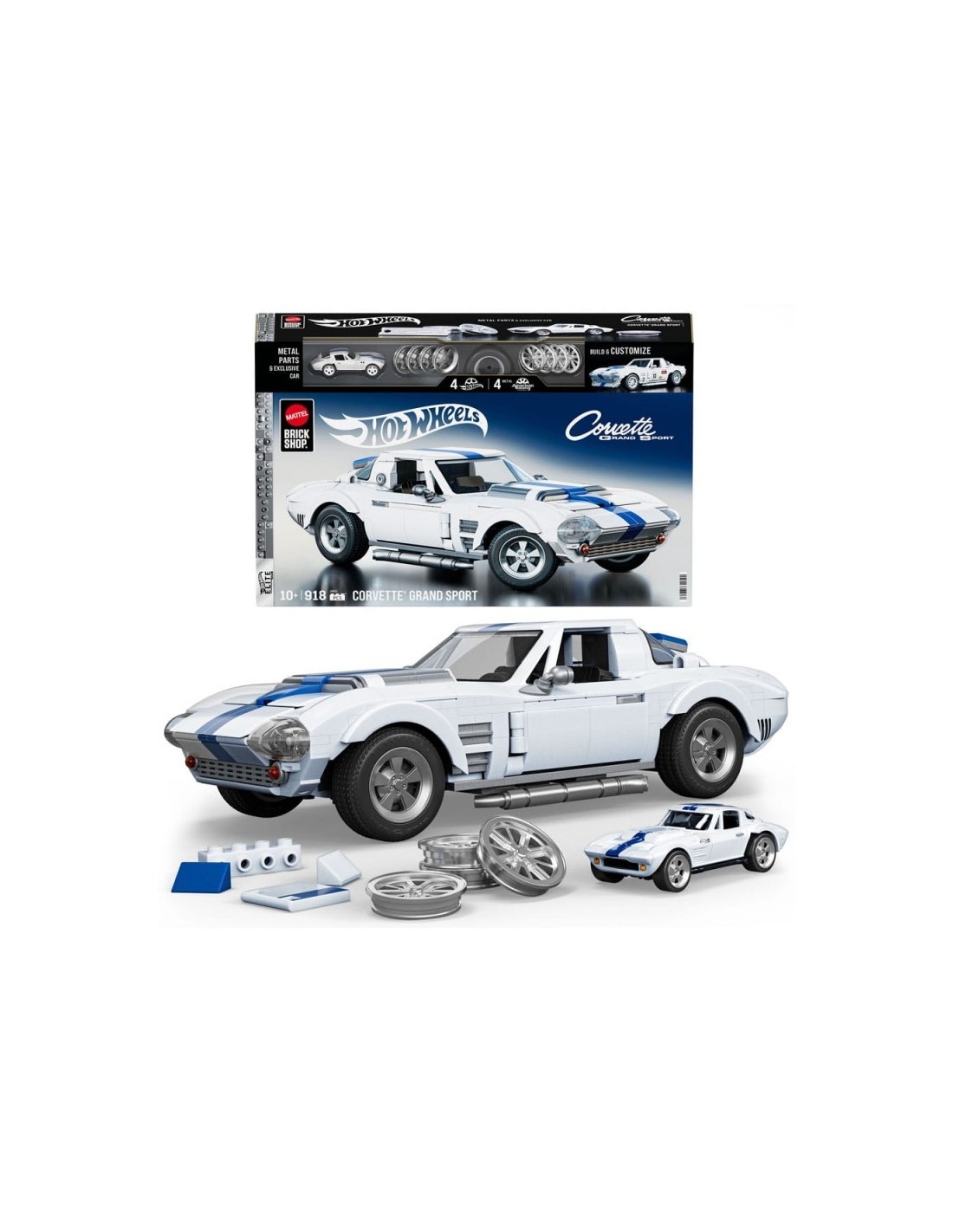 Hot Wheels Brick Shop Corvette Grand Sport 1:16 | shopincasa.it