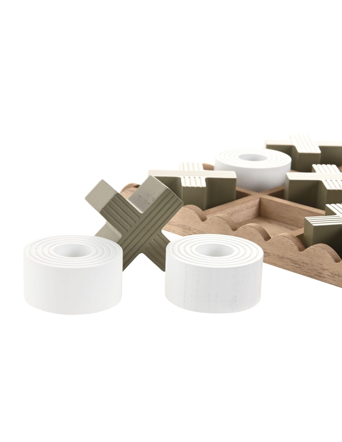 Gioco Tic Tac Toe DKD Home Decor MDF Verde Camel | shopincasa.it