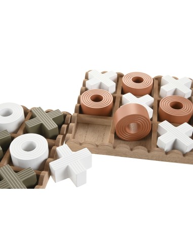 Gioco Tic Tac Toe DKD Home Decor MDF Verde Camel | shopincasa.it