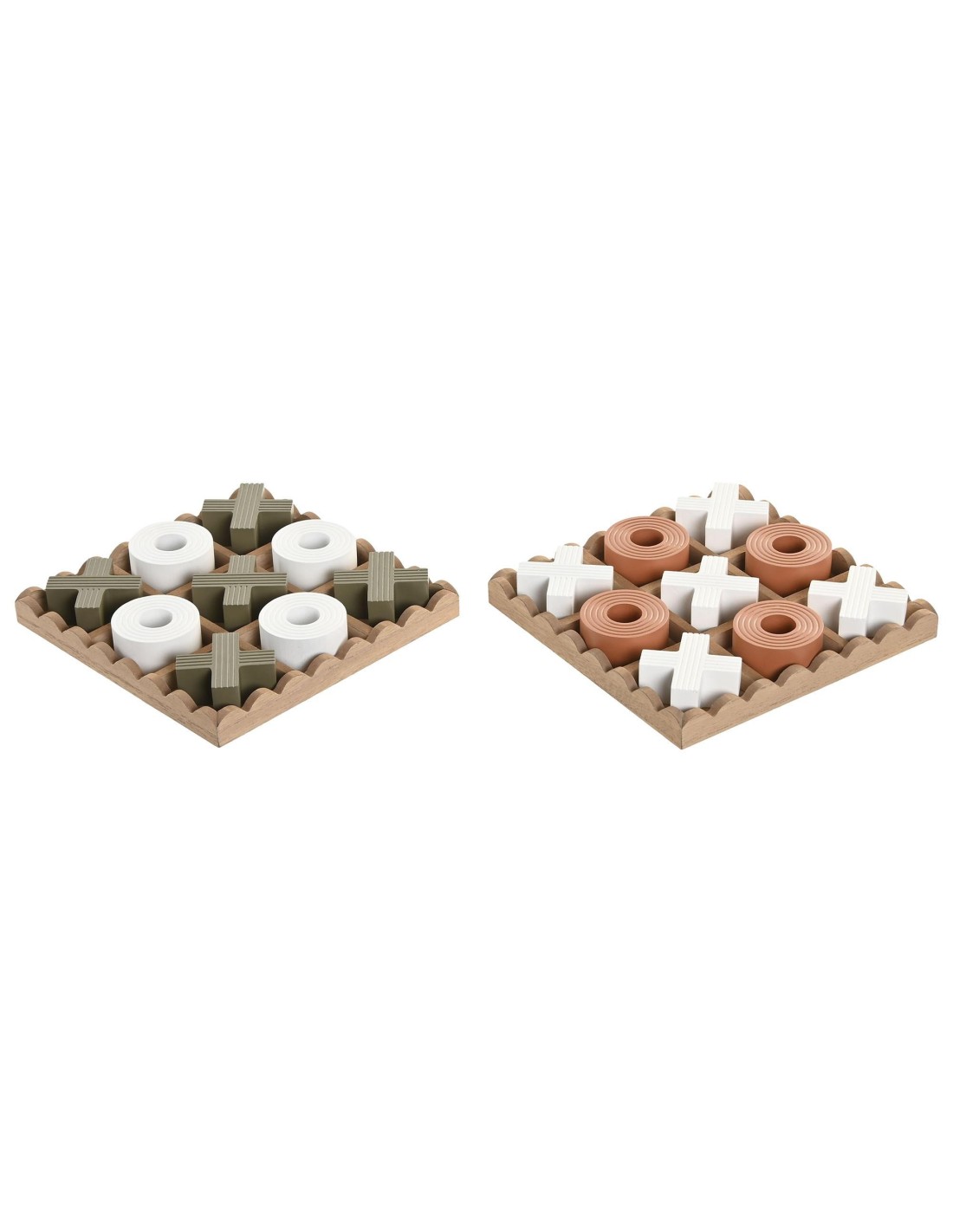 Gioco Tic Tac Toe DKD Home Decor MDF Verde Camel | shopincasa.it