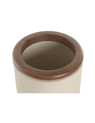 Vaso Home ESPRIT Legno di Mango e Cartapesta Marrone Beige | shopincasa.it