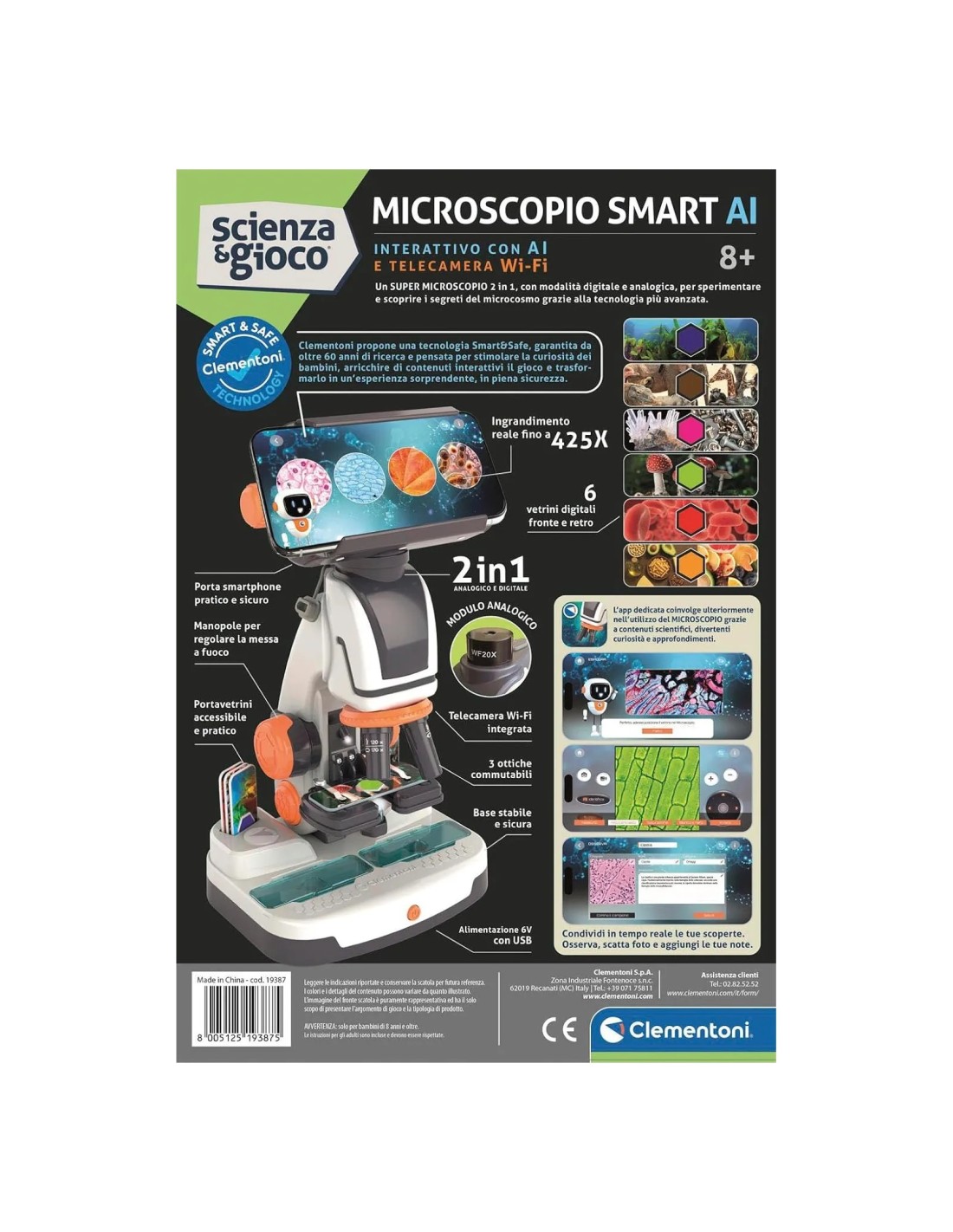 Microscopio Interattivo Digitale con A.I. e Telecamera WiFi - shopincasa.it