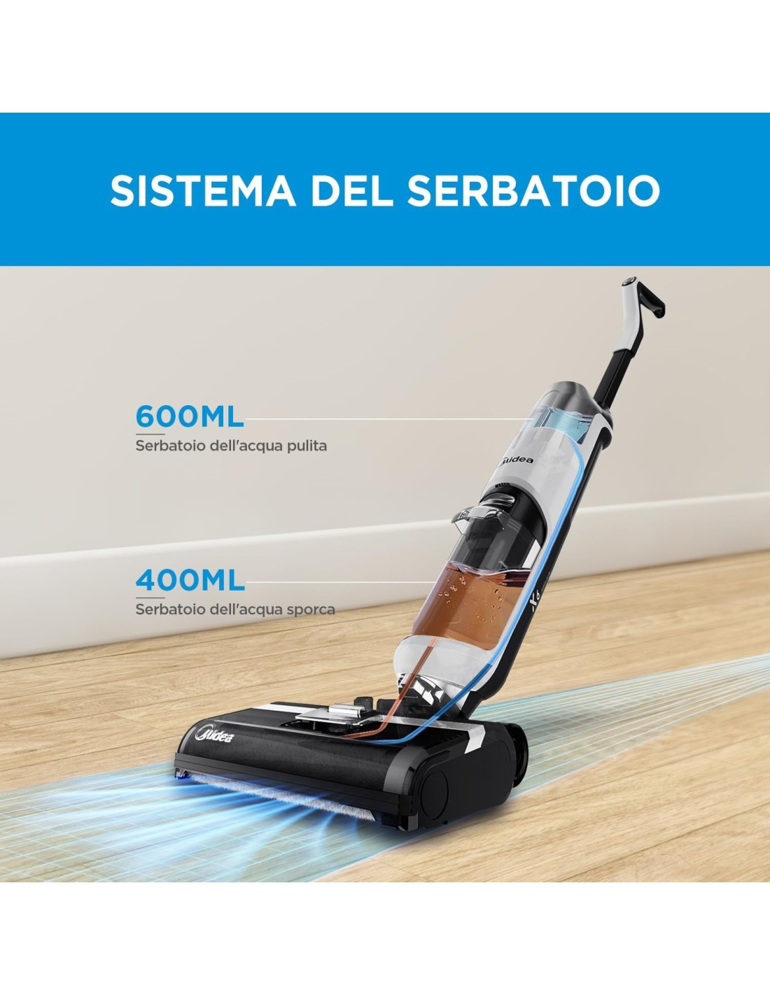 Midea Wet & Dry Aspirapolvere X6 3-in-1 Bianco e Nero - shopincasa.it