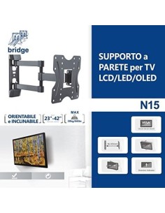 Supporto Staffa 2 Bracci TV fino a 42 Pollici VESA - shopincasa.it