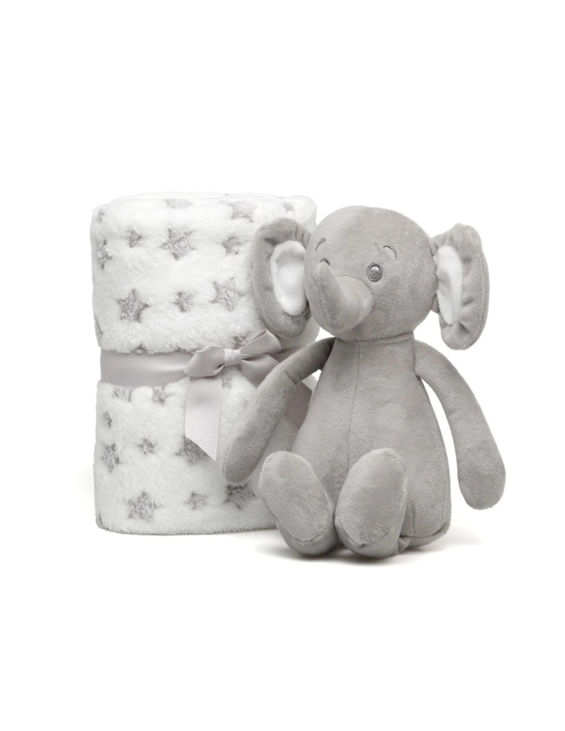 Elefantino peluche grigio con copertina stellata | shopincasa.it