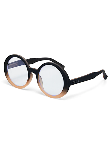 OCCHIALE LETTURA 1.00 TONDO GRANDE LAURA BLACK SHADED ROSES