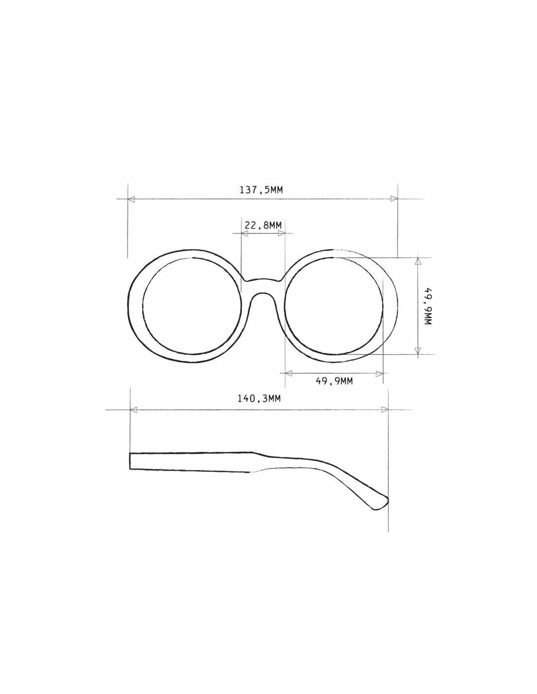 Occhiali da Lettura Laura Round Grande Black Shaded Rose 1.00 | Shopincasa.it