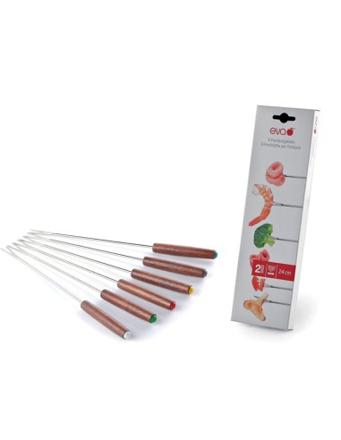 SET 6 FORCHETTE PER FONDUTA 24CM INOX 070360