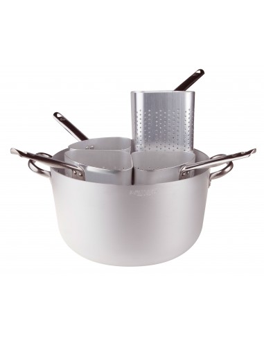 PENTOLE E COPERCHI ALLUMINIO: vendita online CASSERUOLA CON 4 SCOLAPASTA A SPICCHIO 40 CM BALDASSARE AGNELLI in offerta