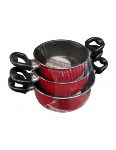 PENTOLE - COPERCHI ANTIADERENTE: vendita online CUCINA SANO TRIS CASSERUOLE 14/16/18 in offerta