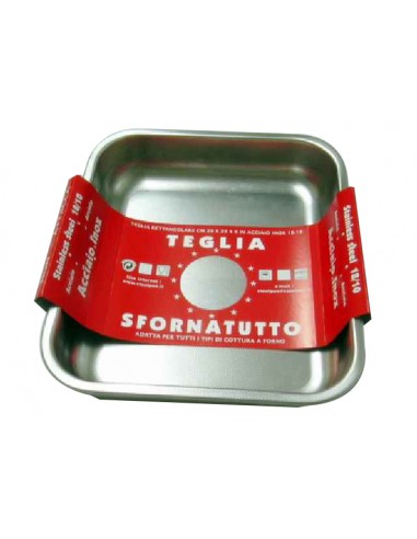 PENTOLE - COPERCHI ACCIAIO: vendita online GRATIN TEGLIA SFORNATUTTO 29X25 RETTANGOLARE in offerta