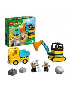 GIOCATTOLO PUBBLICIZZATO: vendita online LEGO DUPLO Town Camion e Scavatore Cingolato, Veicoli da Cantiere per Bambini 2+ Ann...