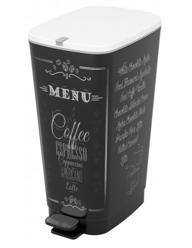 keter italia s.p.a. kis chic pattumiera in plastica menu/coffe 50 lt keter