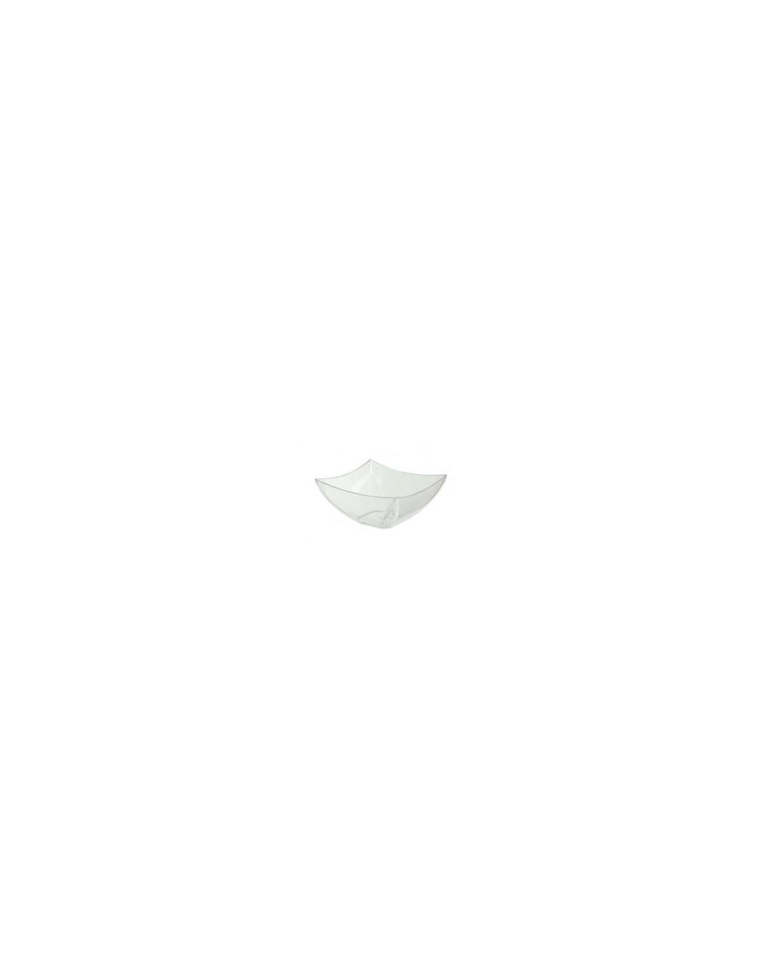 MONOUSO: vendita online CONFEZIONE 25 COPPETTE QUADRATE 9 CL TRASP GOLD PLAST in offerta