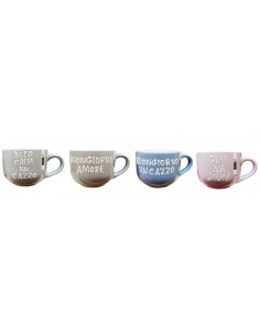 TAZZE CAFFE' E LATTE: vendita online TAZZA 57903 CERAMICA DEC ASSORTITO in offerta