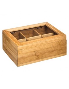 CONTENITORI E BROCCHE: vendita online SCATOLA PORTATHE 151154 BAMBOO in offerta