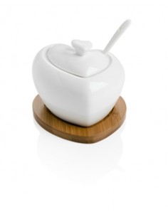 Zuccheriera in Ceramica 8 x 10,50 x 8 cm Dream Hogar Colore: Bianco 