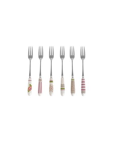 POSATERIA: vendita online 53258 SET 6PZ FORCHETTINA PEONIA in offerta