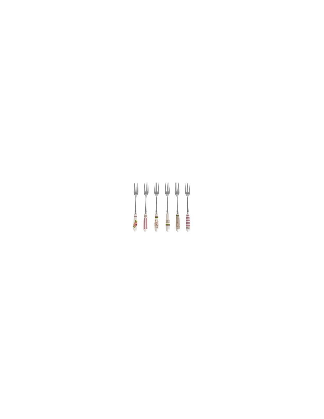 POSATERIA: vendita online 53258 SET 6PZ FORCHETTINA PEONIA in offerta
