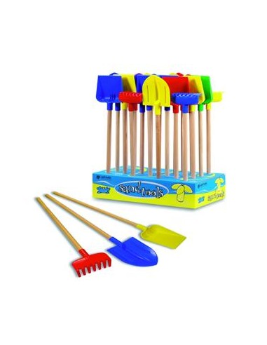 GIOCHI MARE: vendita online Set palette e rastrelli, 26 pezzi, plastica resistente, espositore, gioco spiaggia e giardino, Ad...