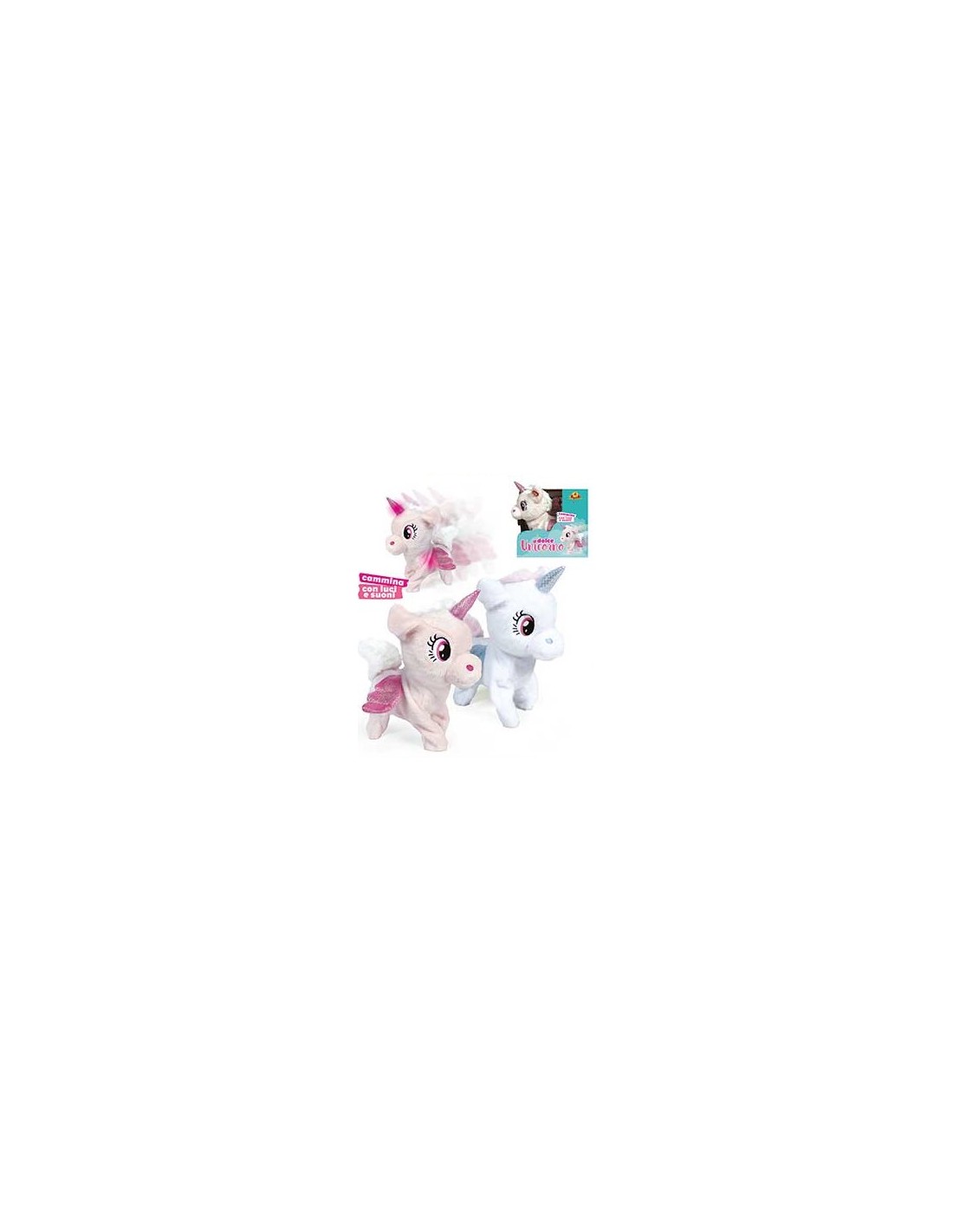 GIOCHI GIRL: vendita online UNICORNO PELUCHE, CAMMINANTE LUCI E SUONI ASSORTITO in offerta