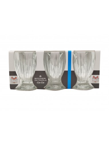 BICCHIERI ACQUA VINO BIBITA: vendita online CONF 6 BICCH B2304 CIN-CIN MIRAGE ARGENTO in offerta