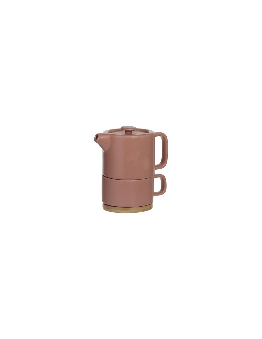 LATTIERE E THEIERE: vendita online THEIERA 160724B NATURAL C/TAZZA TERRACOTTA in offerta