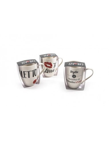 TAZZE CAFFE' E LATTE: vendita online TAZZA MUG PORCELLANA 12X8X10,5CM in offerta