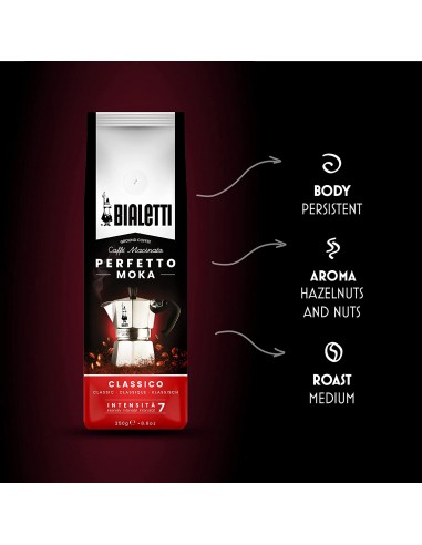 CAFFE': vendita online Bialetti Perfetto caffè macinato per moka gusto confezione da 250gr - Classico in offerta