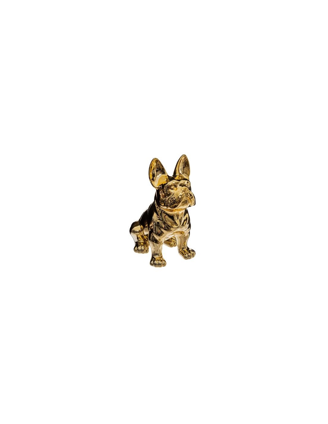 OGGETTISTICA: vendita online CANE BULLDOG GRES DORATO 22CM in offerta