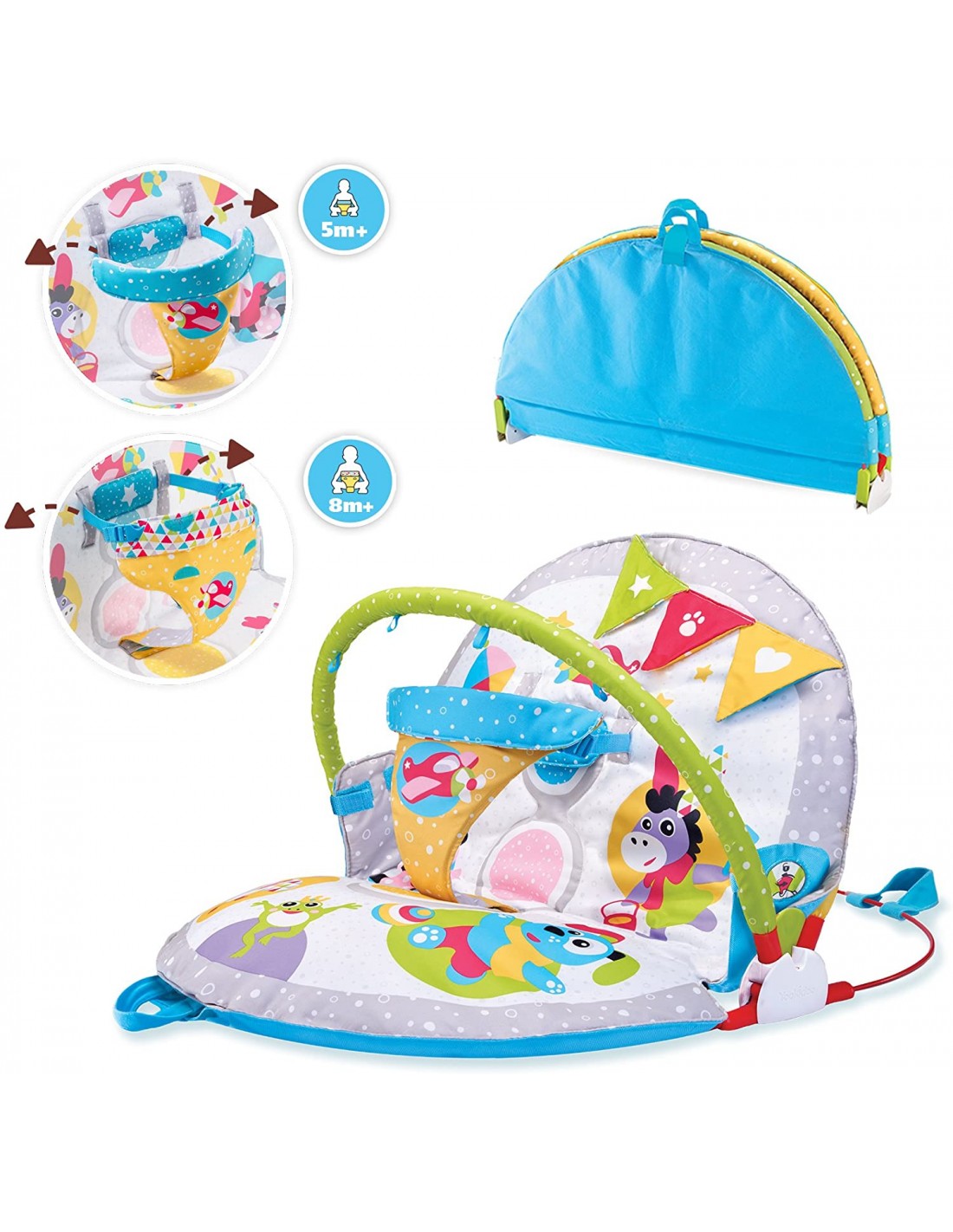 INFANZIA: vendita online YOOKIDOO YKD40145 GYMOTION LAY TO SIT-UP PLAY in offerta
