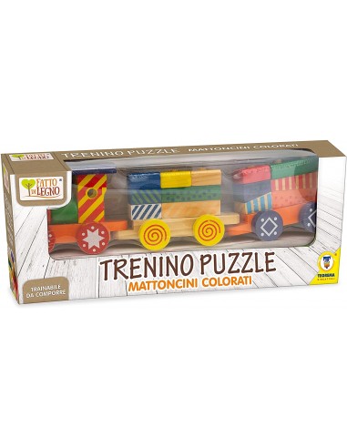 PRESCOLARI: vendita online FATTO DI LEGNO 40424 TRENINO PUZZLE in offerta