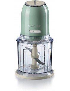 FRULLATORI E TRITATUTTO: vendita online Tritatutto Ariete Vintage Verde – 400W, 2 velocità, 4 lame inox, tazza 600ml, tritagh...